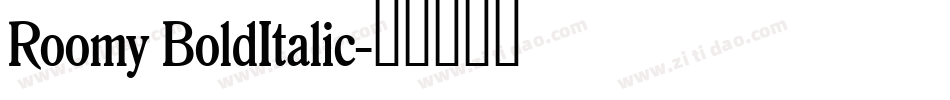 Roomy BoldItalic字体转换